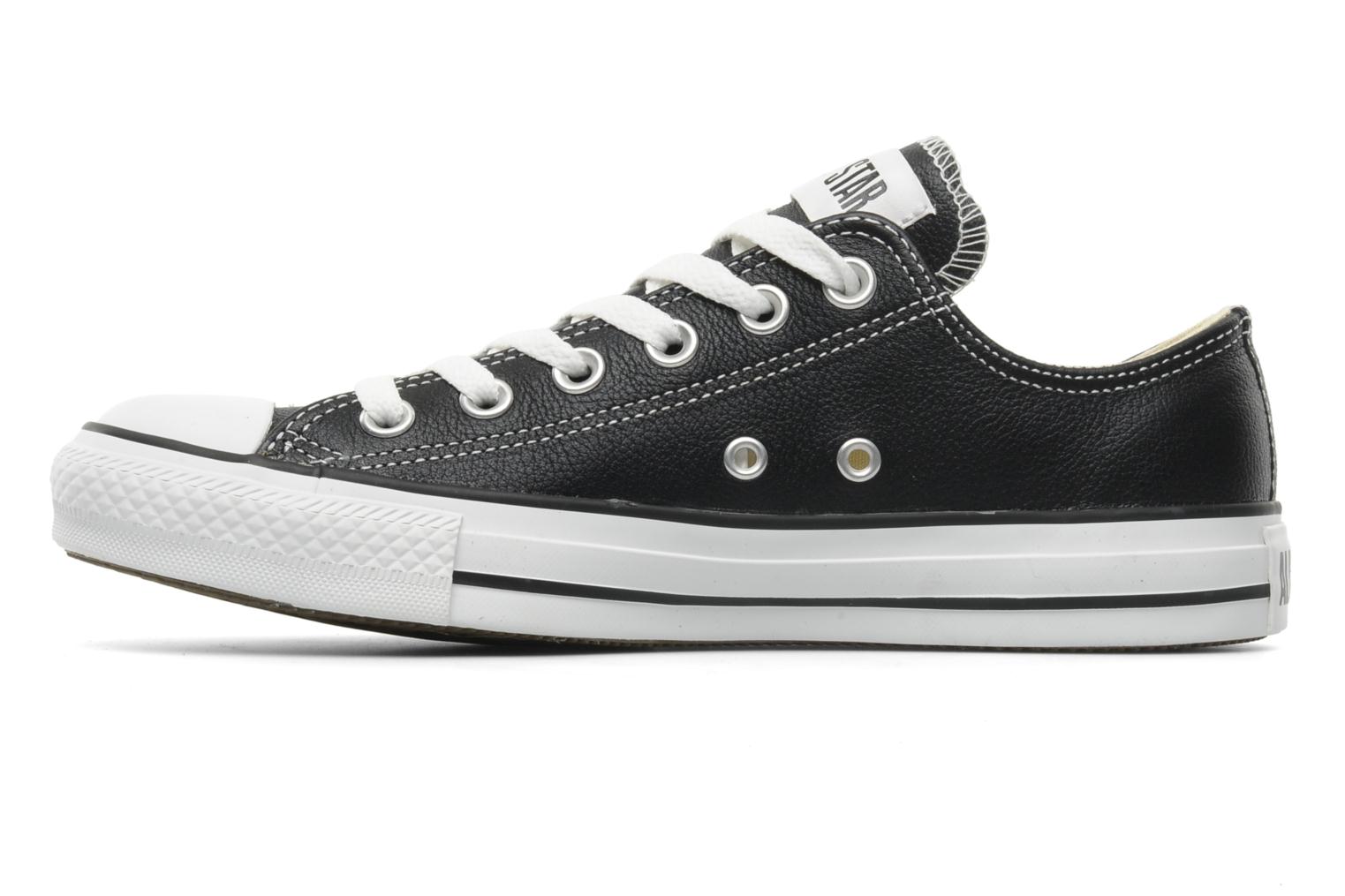 converse all star faux leather ox black
