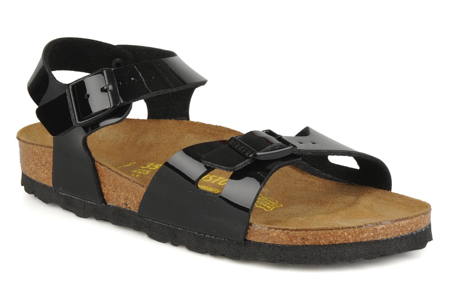 Birkenstock Rio Flor E (Black) - Sandals chez Sarenza (61341)