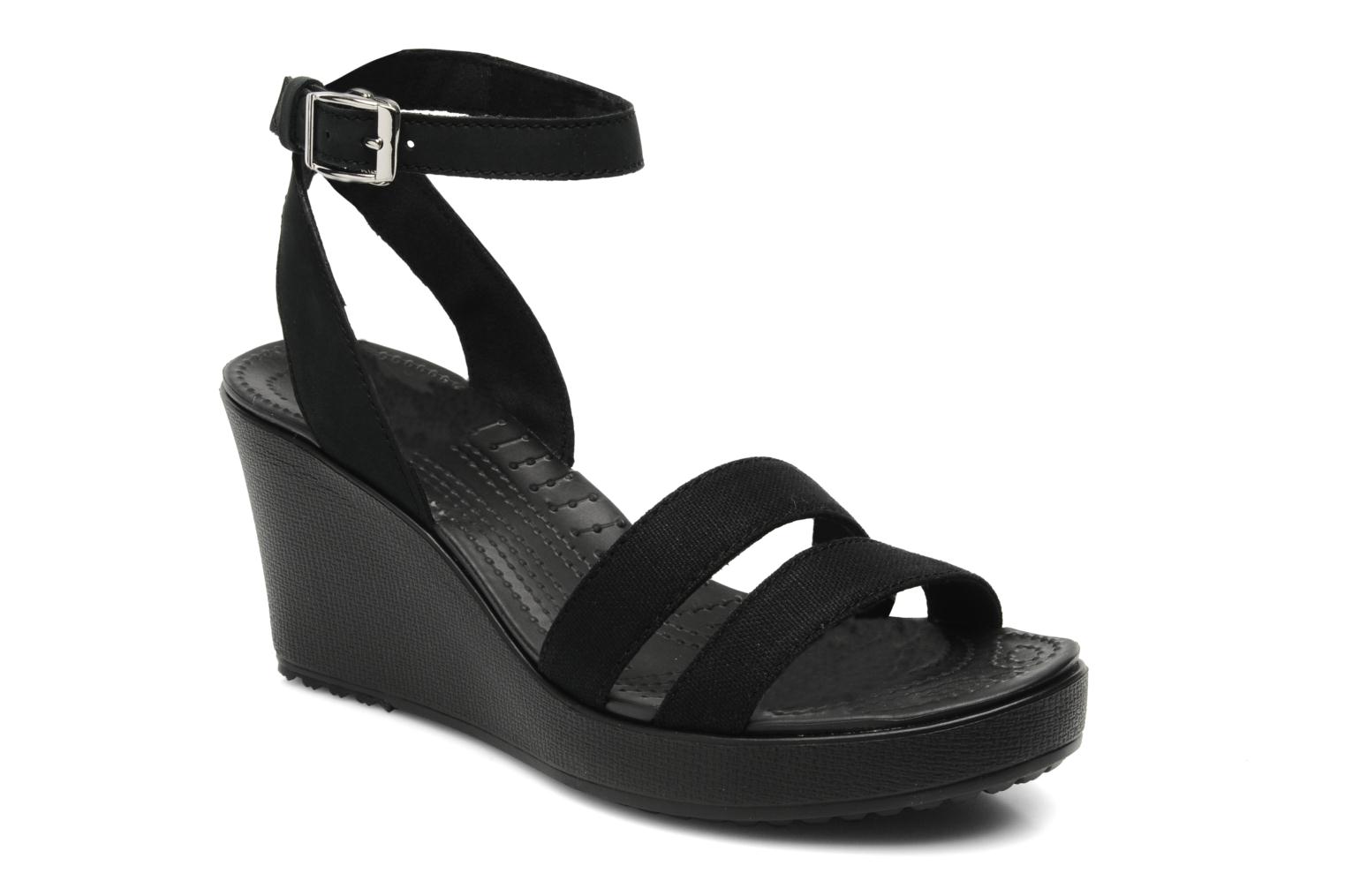 Crocs Leigh wedge (Black) - Sandals chez Sarenza (133690)
