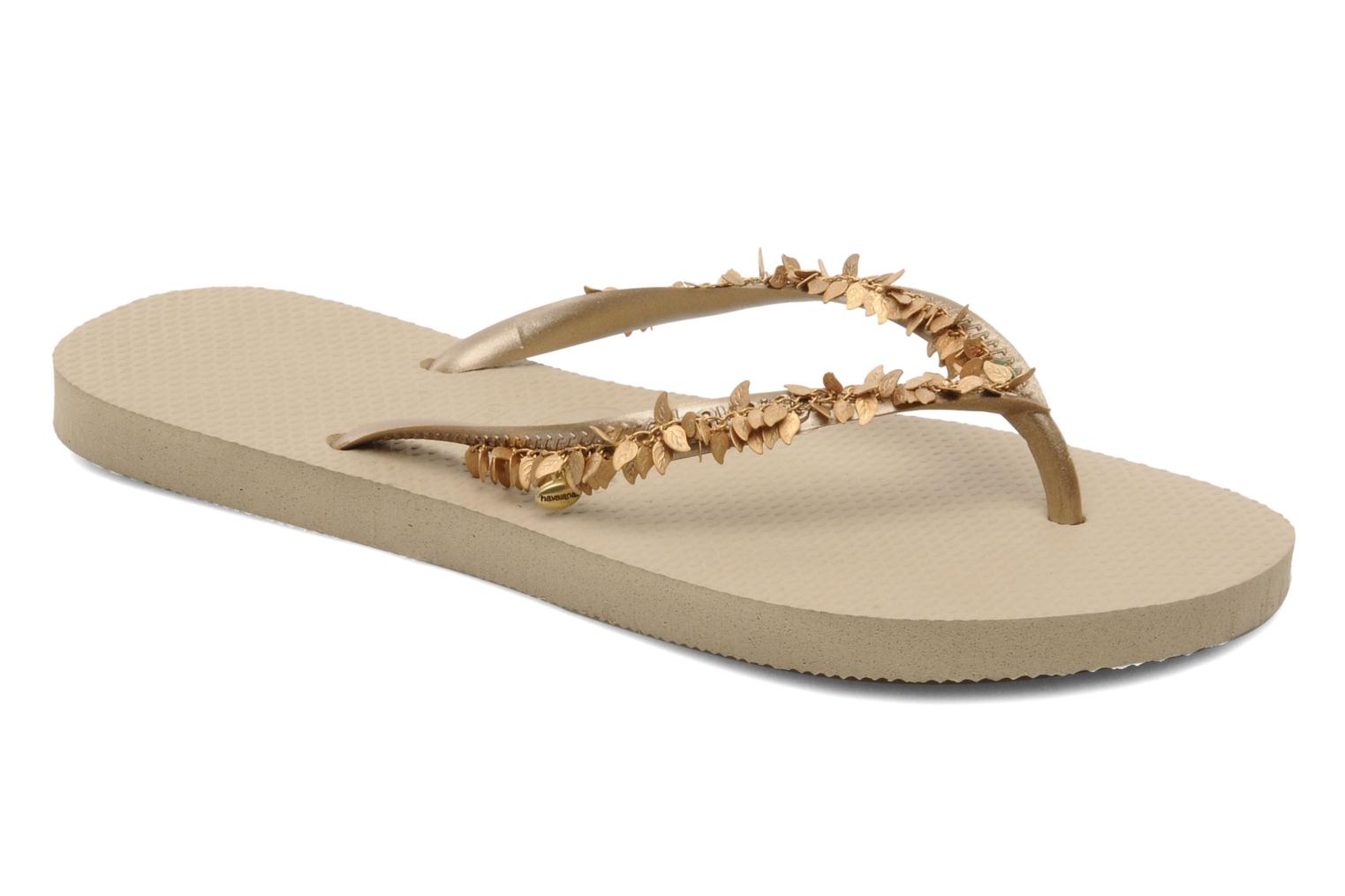 Havaianas Slim Leaves Flip flops in Bronze and Gold at Sarenza.co.uk ...